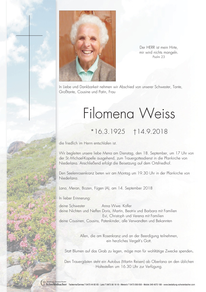 Parte: Filomena Weiss 