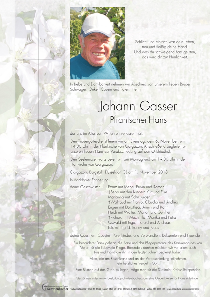 Parte: Johann Gasser 