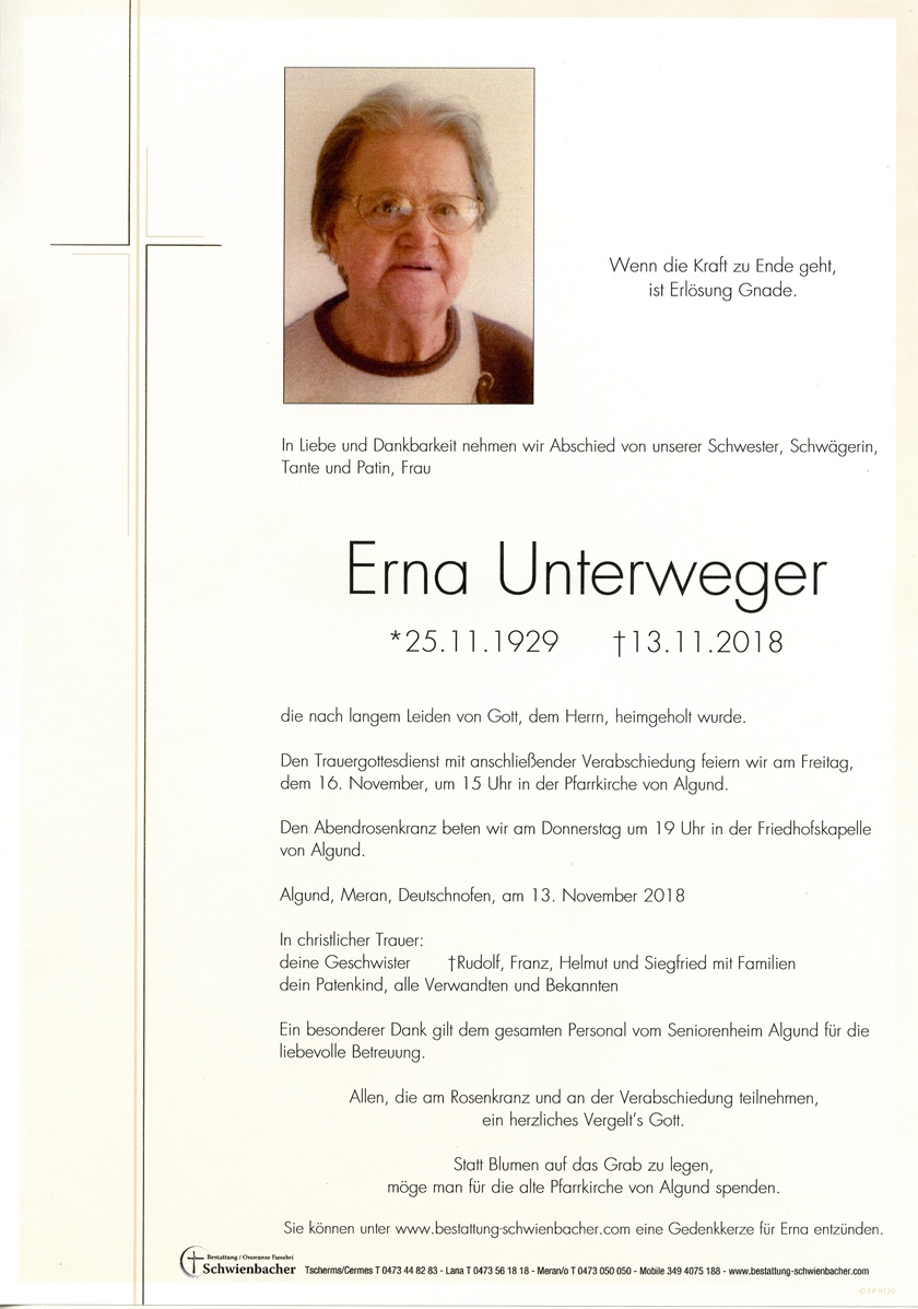 Parte: Erna Unterweger 