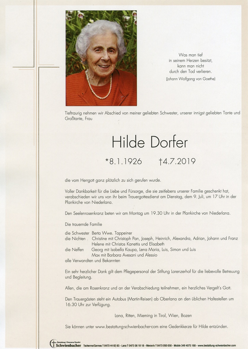Parte: Hilde Dorfer 