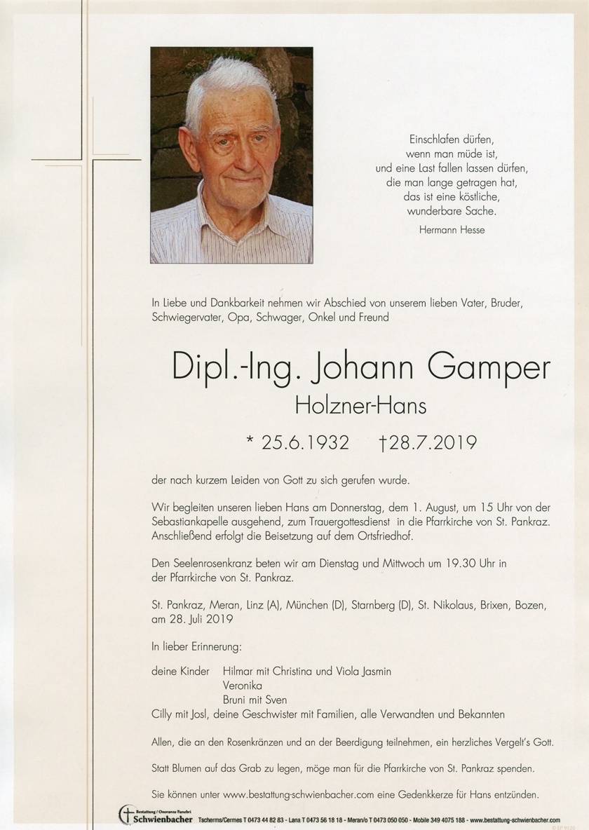 Parte: Johann Gamper 