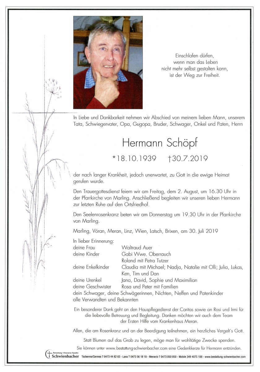 Parte: Hermann Schöpf 