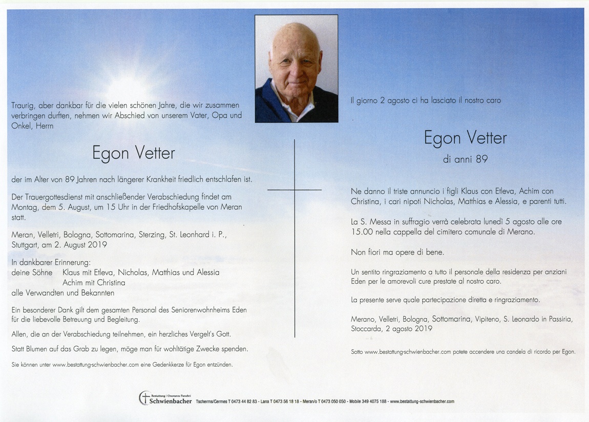 Parte: Egon Vetter 