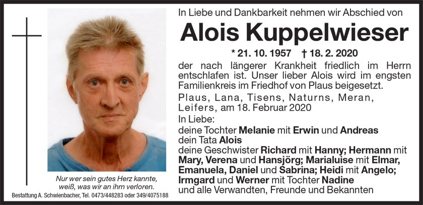 Medien: Alois Kuppelwieser