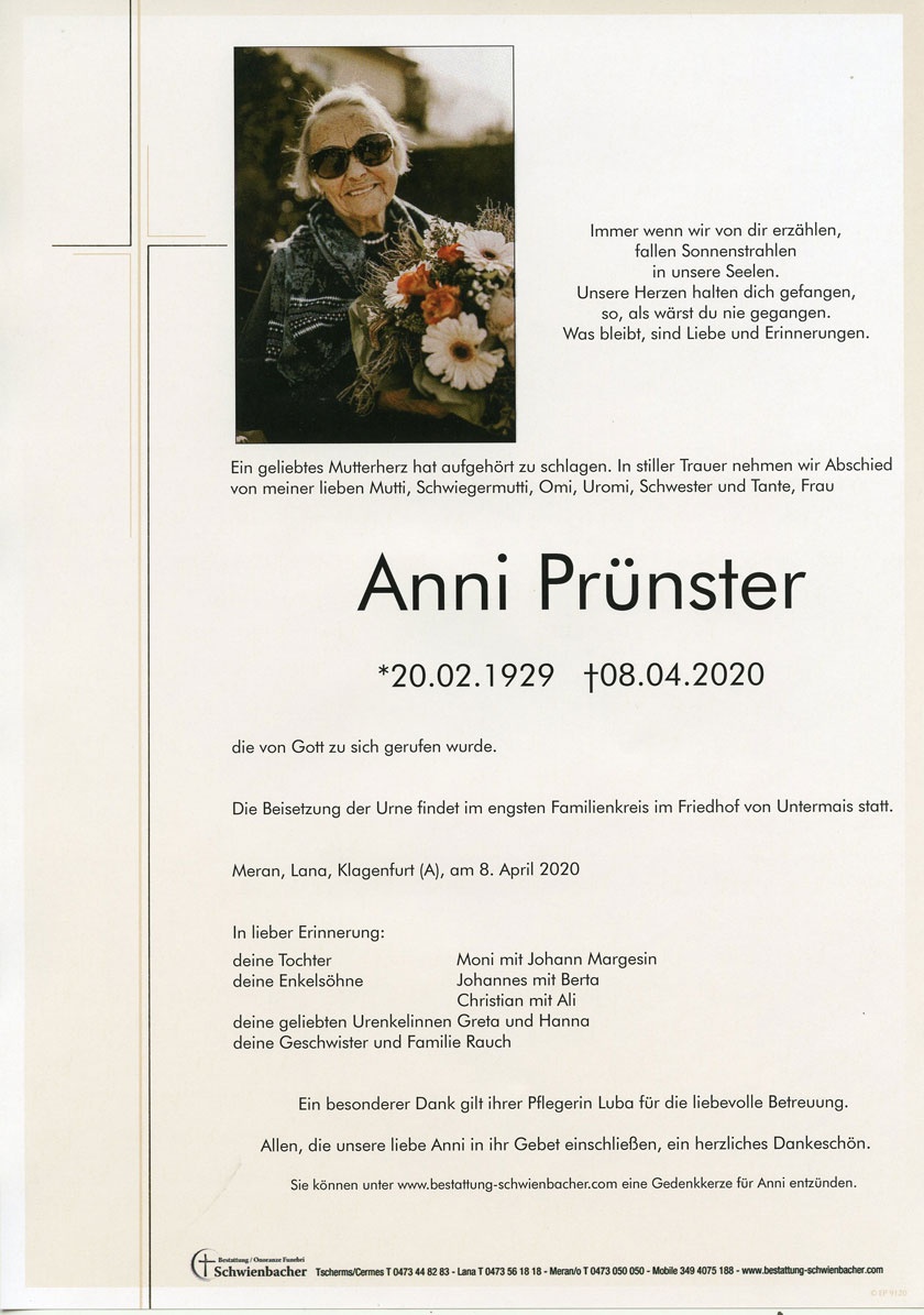 Parte: Anni Prünster 
