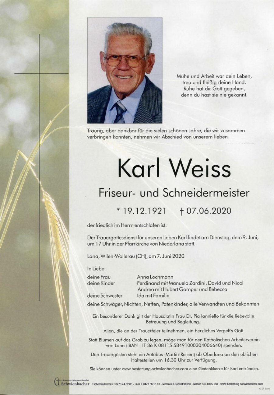 Parte: Karl Weiss