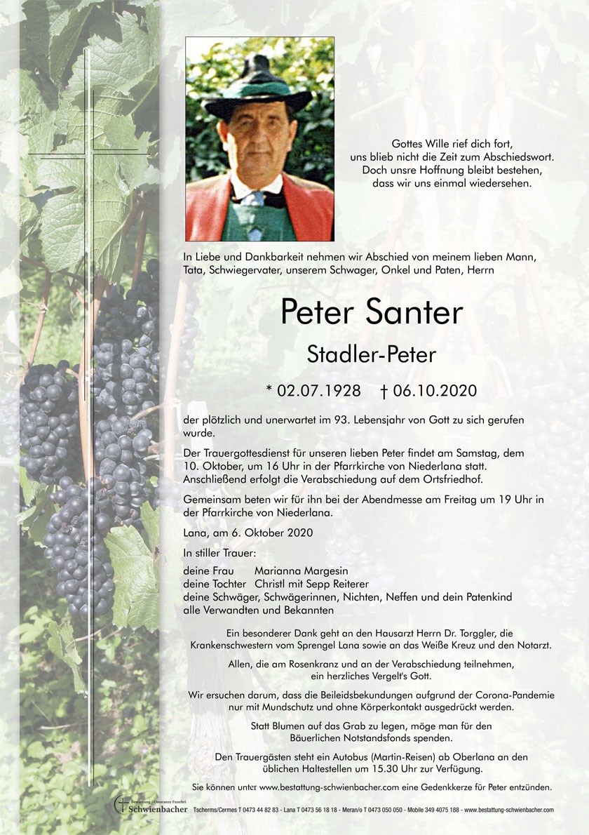 Parte: Peter Santer 