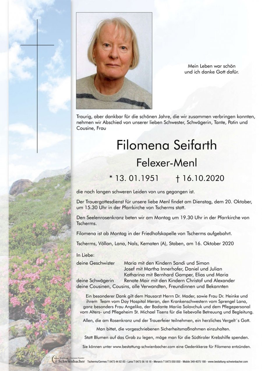 Parte: Filomena Seifarth