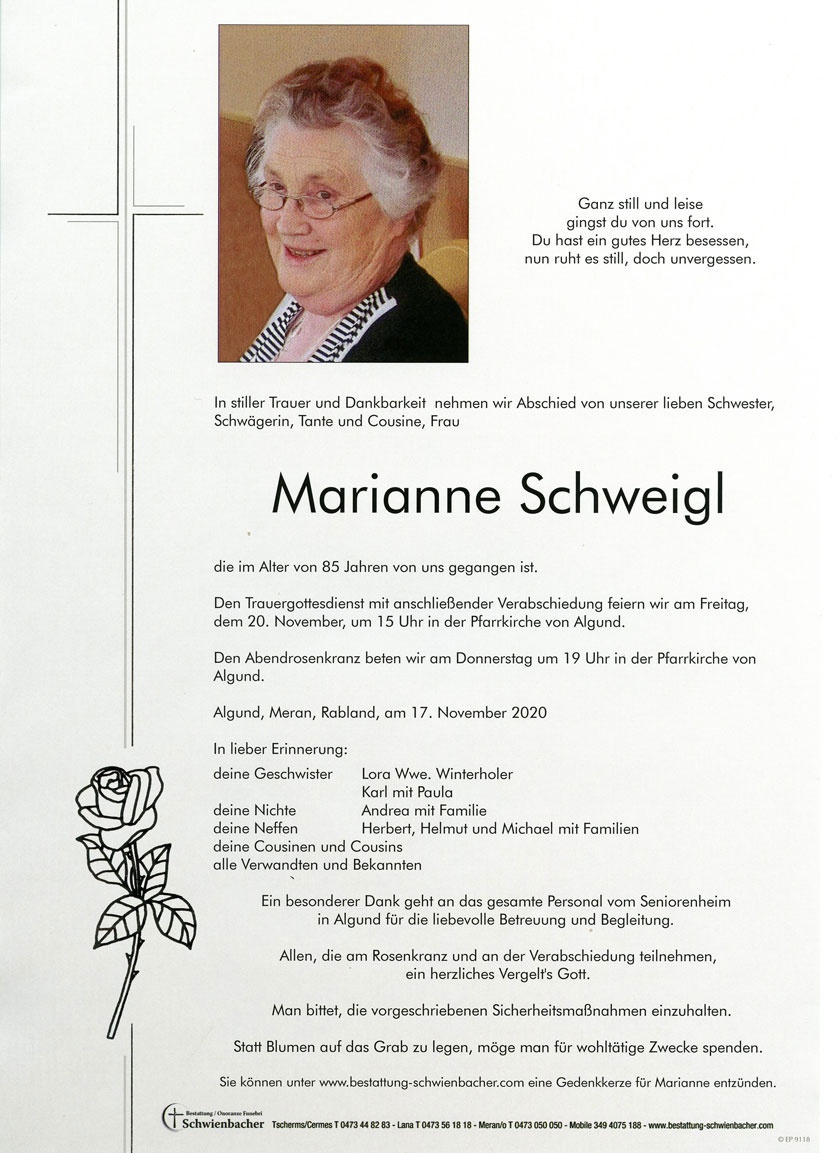Parte: Marianne Schweigl 