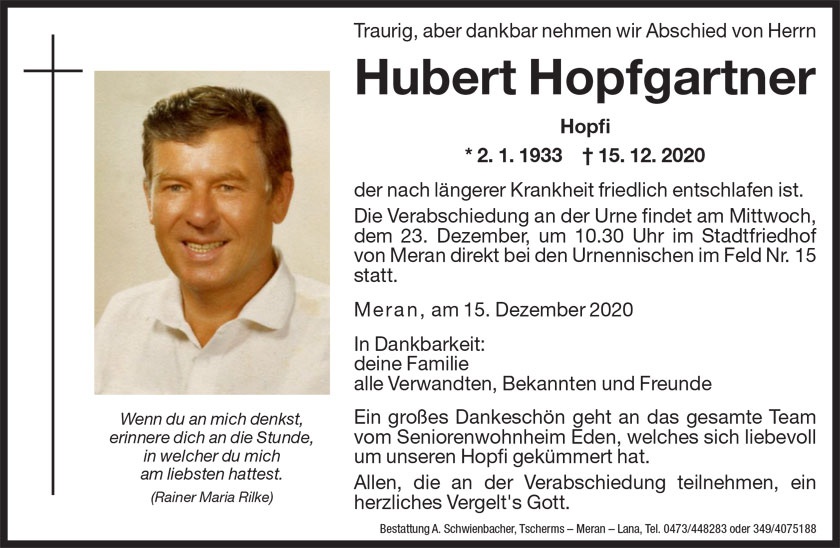 Medien: Hubert Hopfgartner