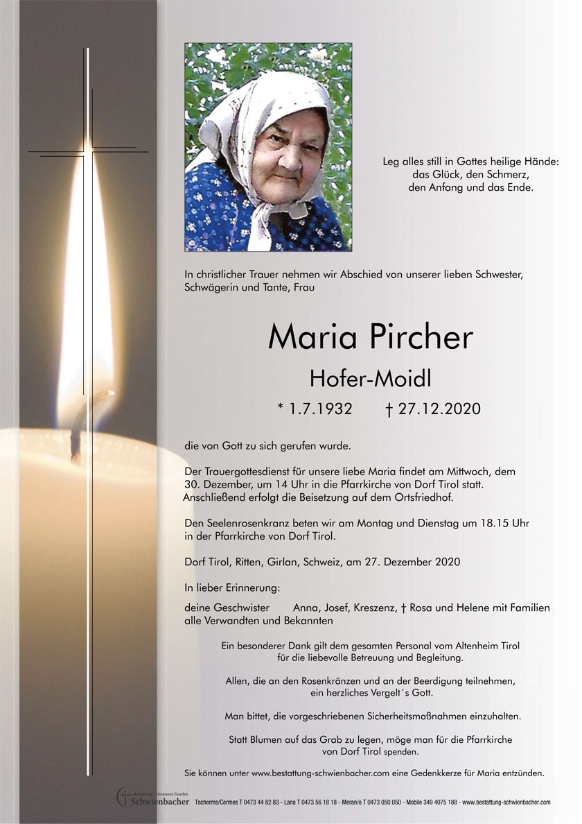 Parte: Maria Pircher 