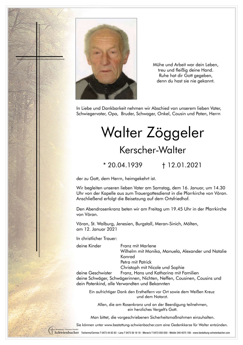 Parte: Walter Zöggeler 