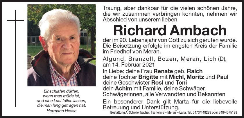 Medien: Richard Ambach