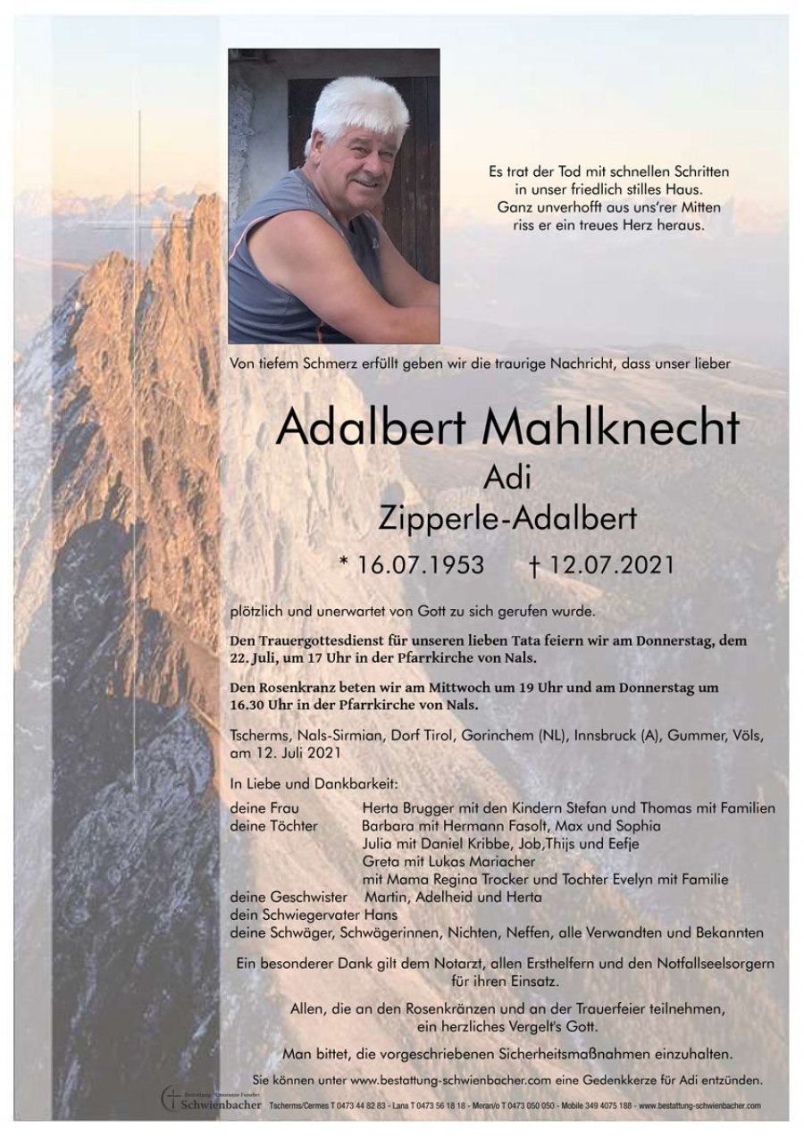 Parte: Adalbert Mahlknecht
