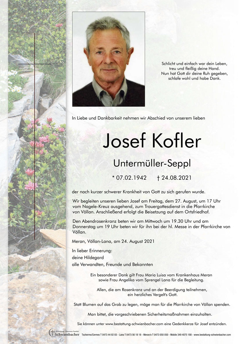 Parte: Josef Kofler 