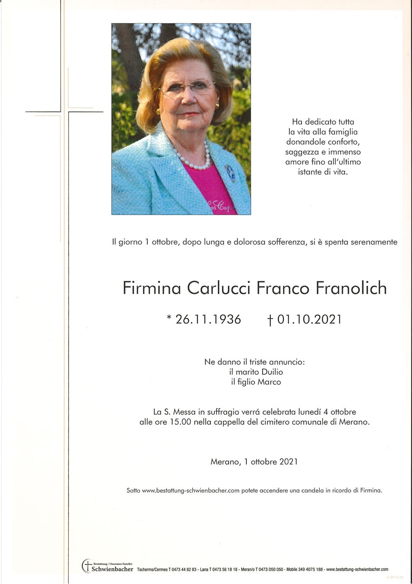 Parte: Firmina Carlucci Franco Franolich 