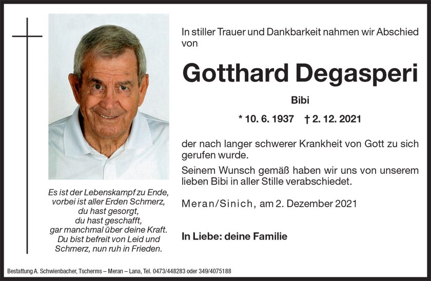 Parte: Gotthard Degasperi 