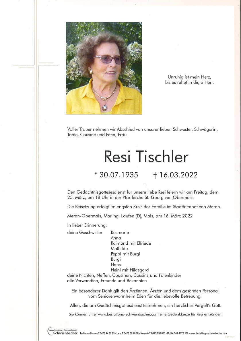 Parte: Resi Tischler 