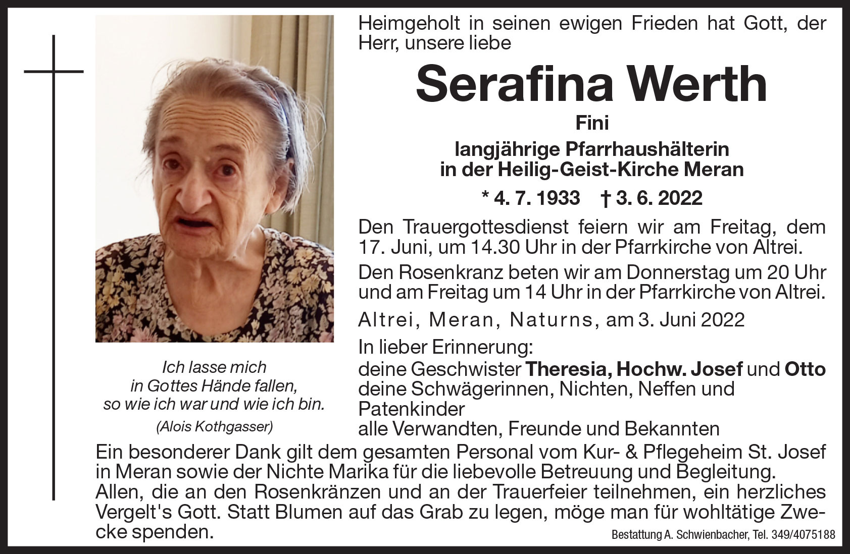 Medien: Serafina Werth