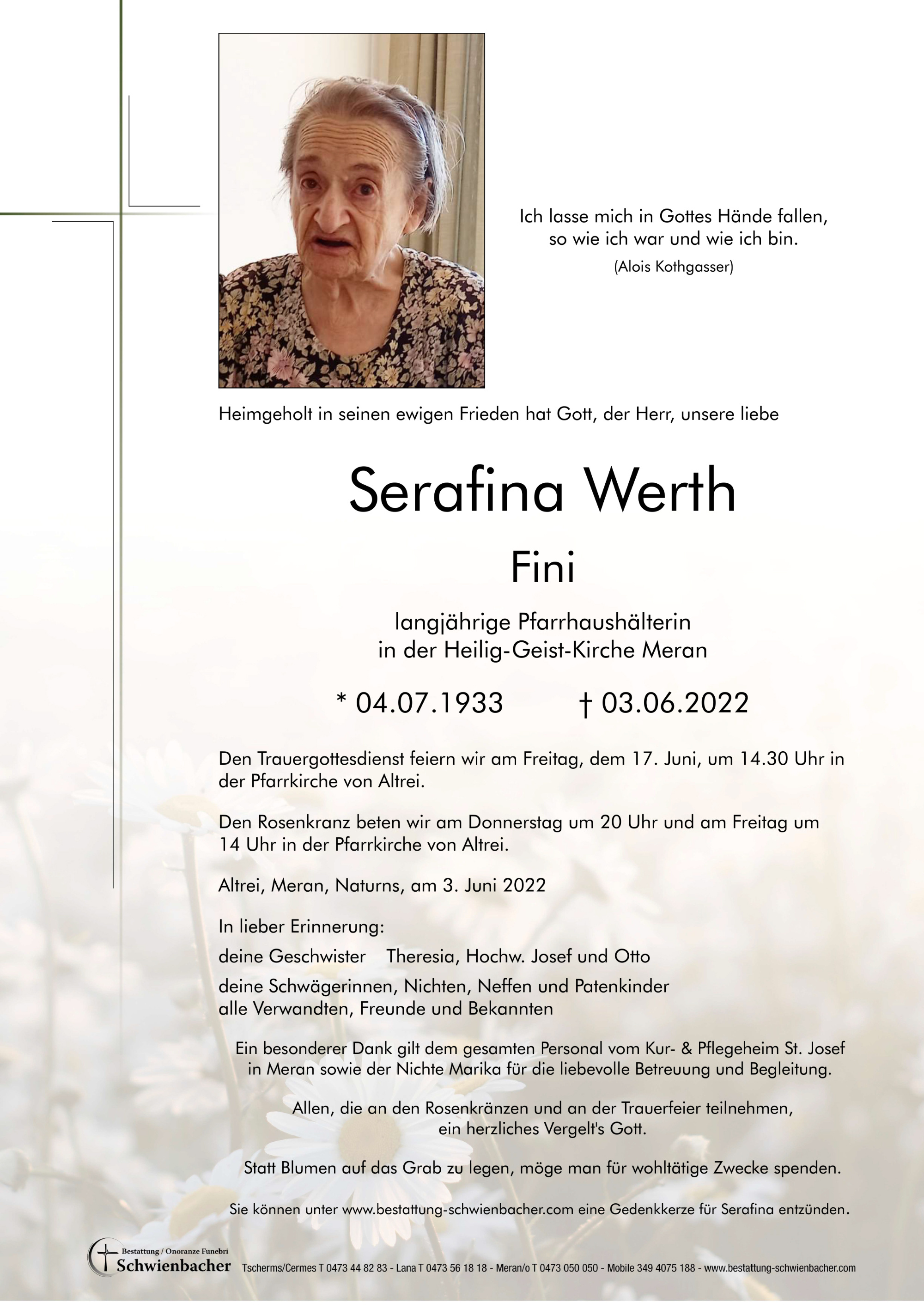 Parte: Serafina Werth 
