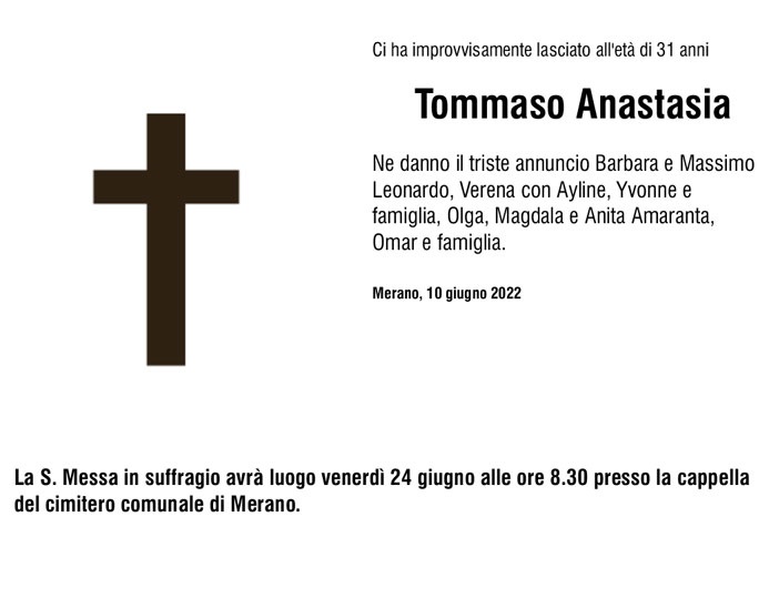 Medien: Tommaso Anastasia