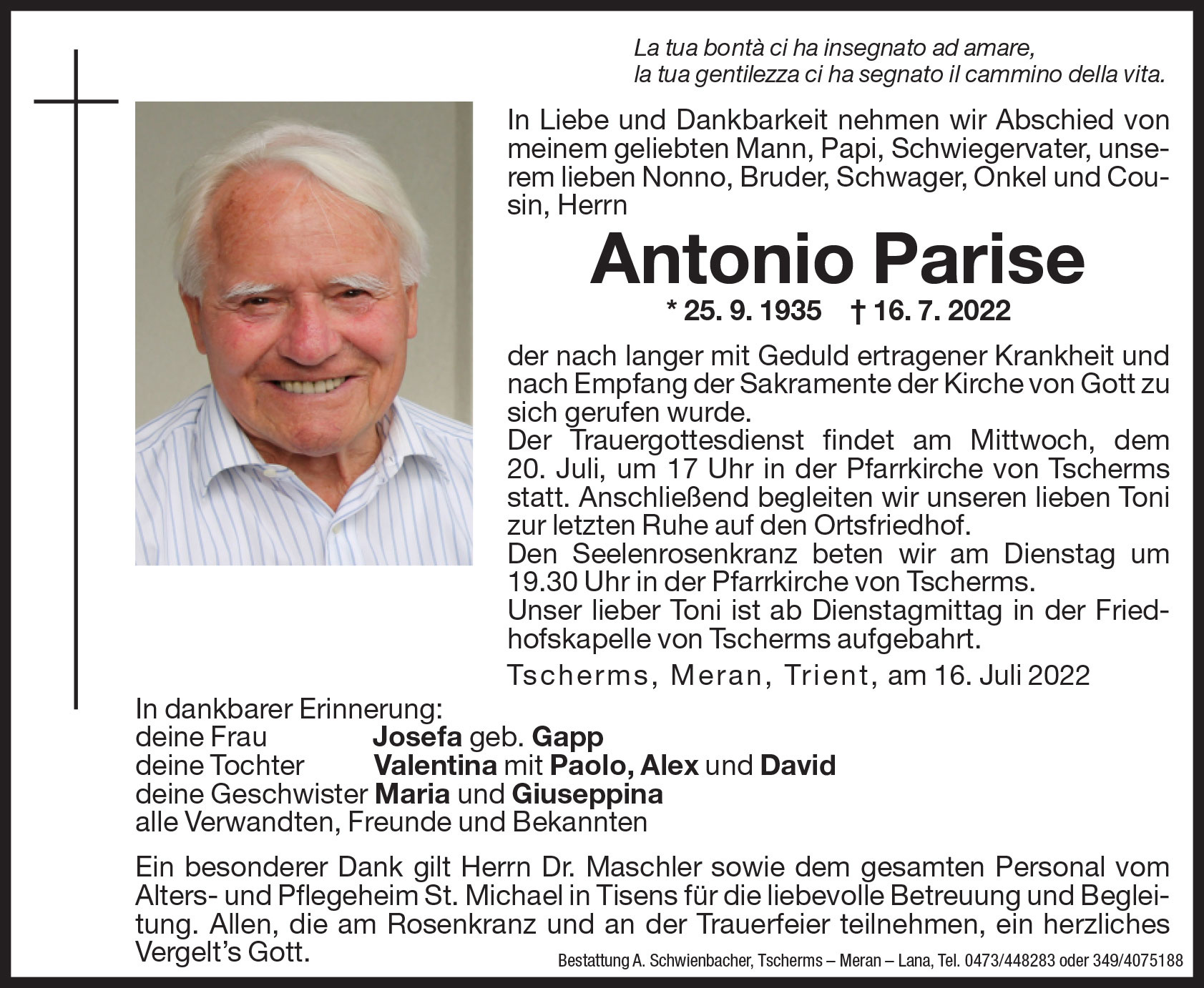 Medien: Antonio Parise