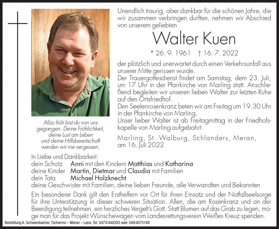 Medien: Walter Kuen