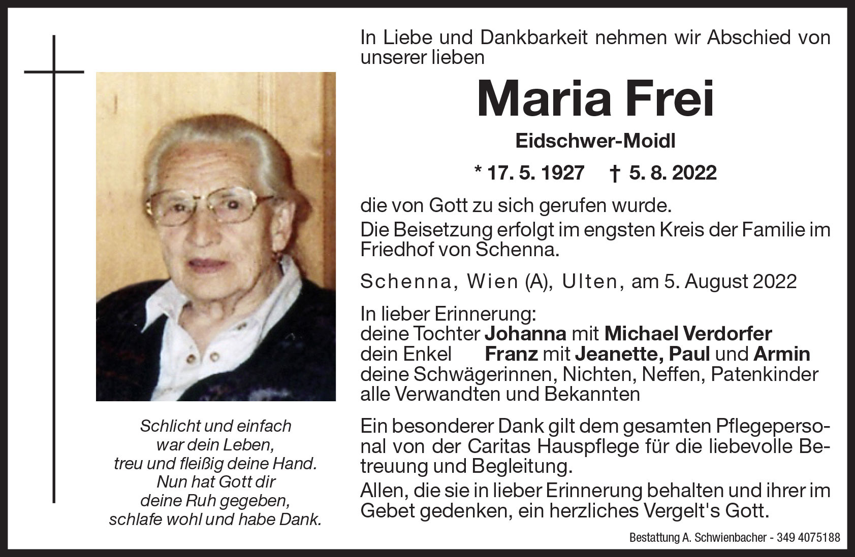 Medien: Maria Frei