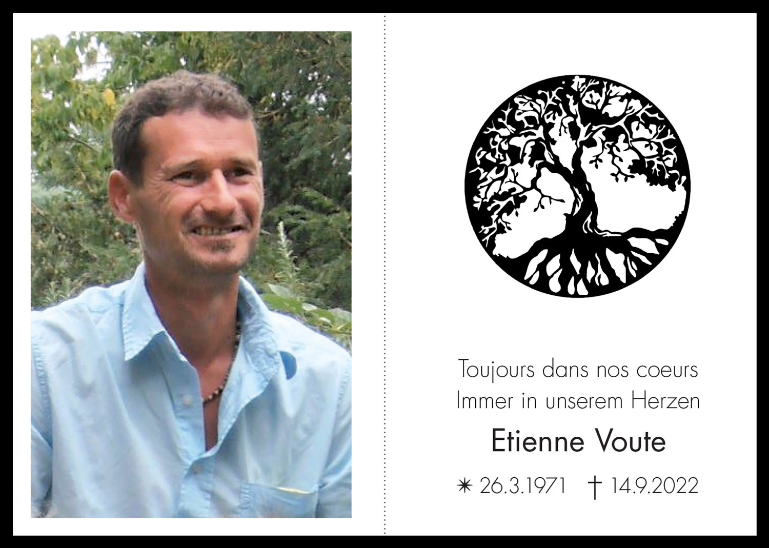 Sterbebild: Etienne Voute