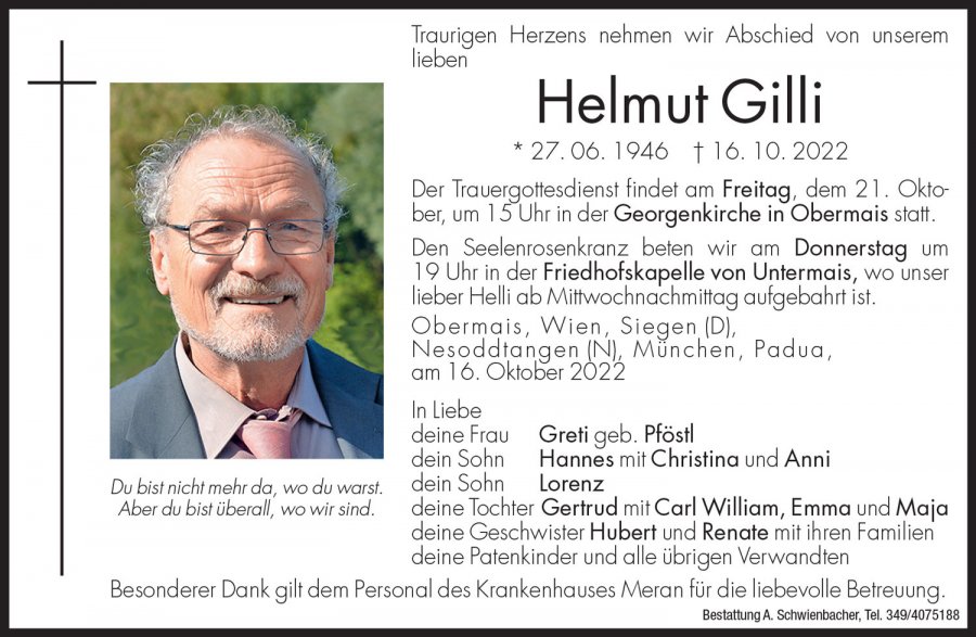 Medien: Helmut Gilli