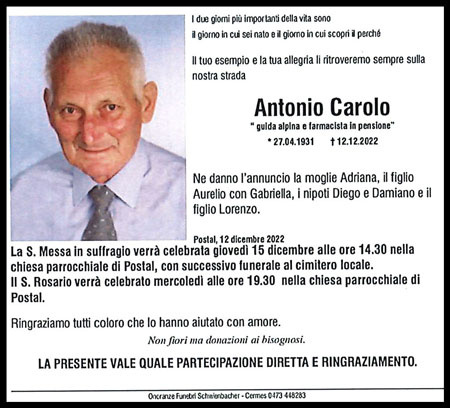 Medien: Antonio Carolo 