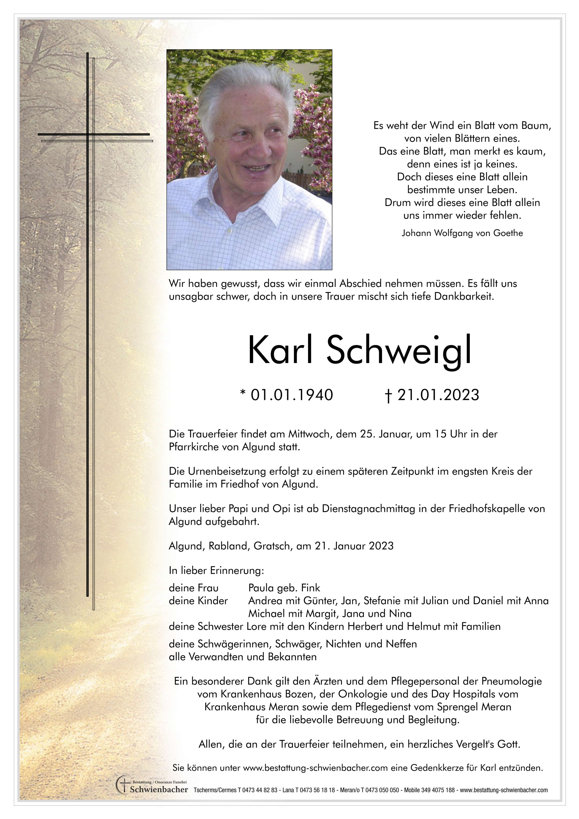 Parte: Karl Schweigl 