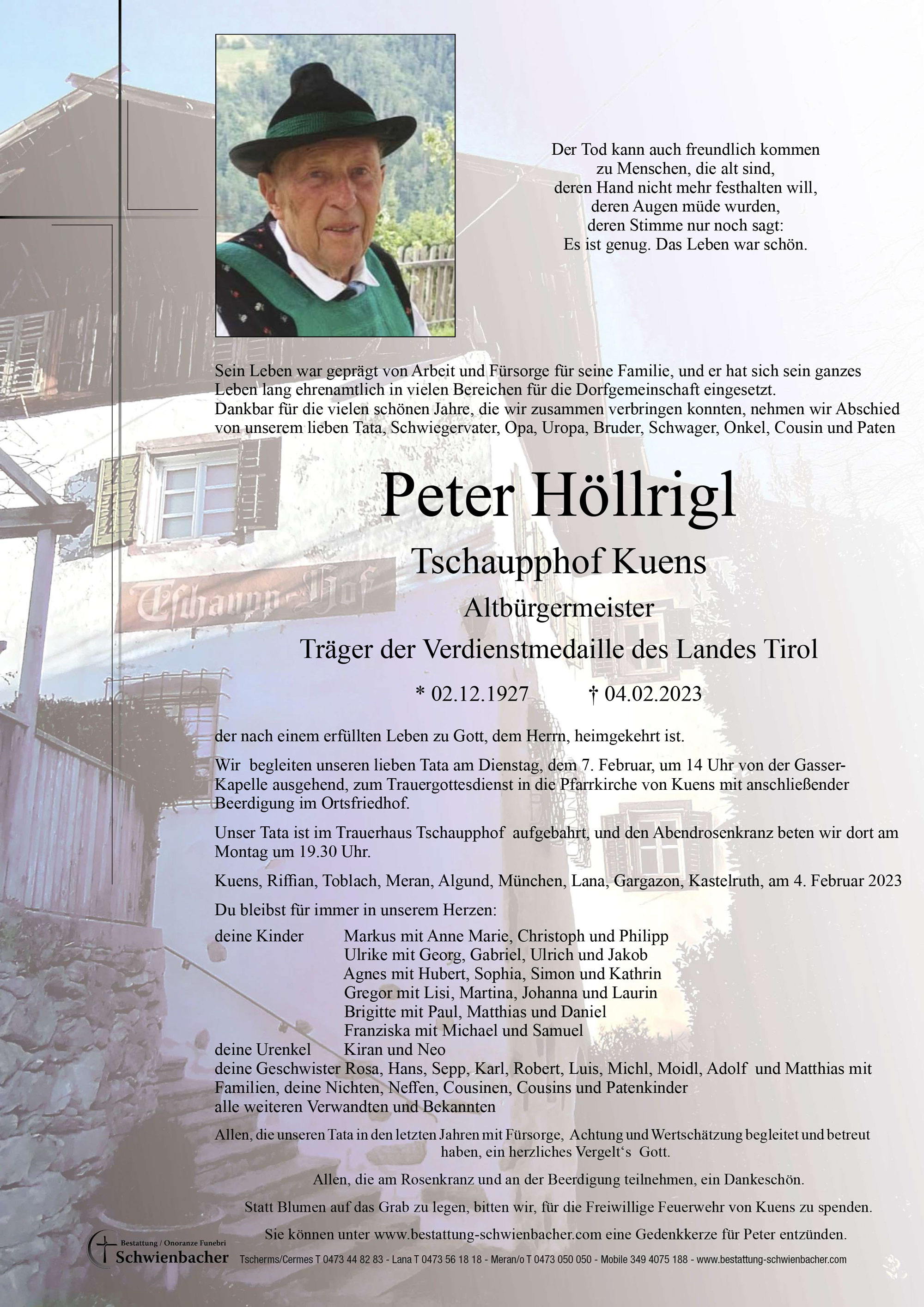 Parte: Peter Höllrigl 
