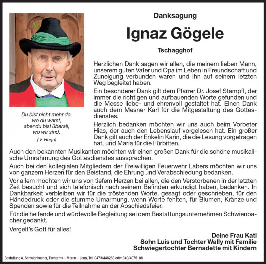 Medien: Ignaz Gögele