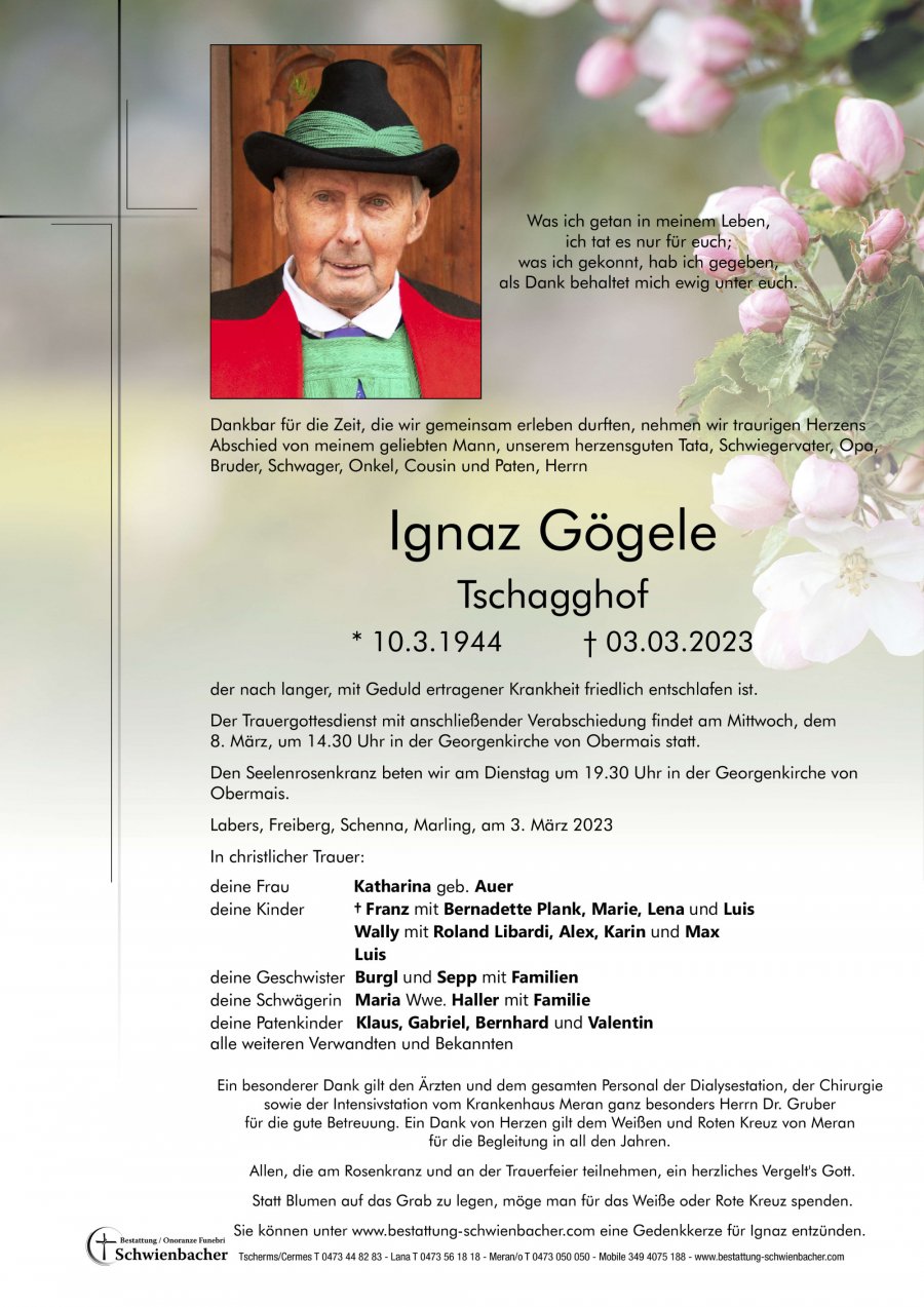 Parte: Ignaz Gögele