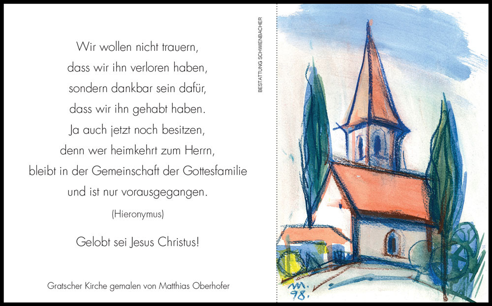 Sterbebild: Erwin Mayr