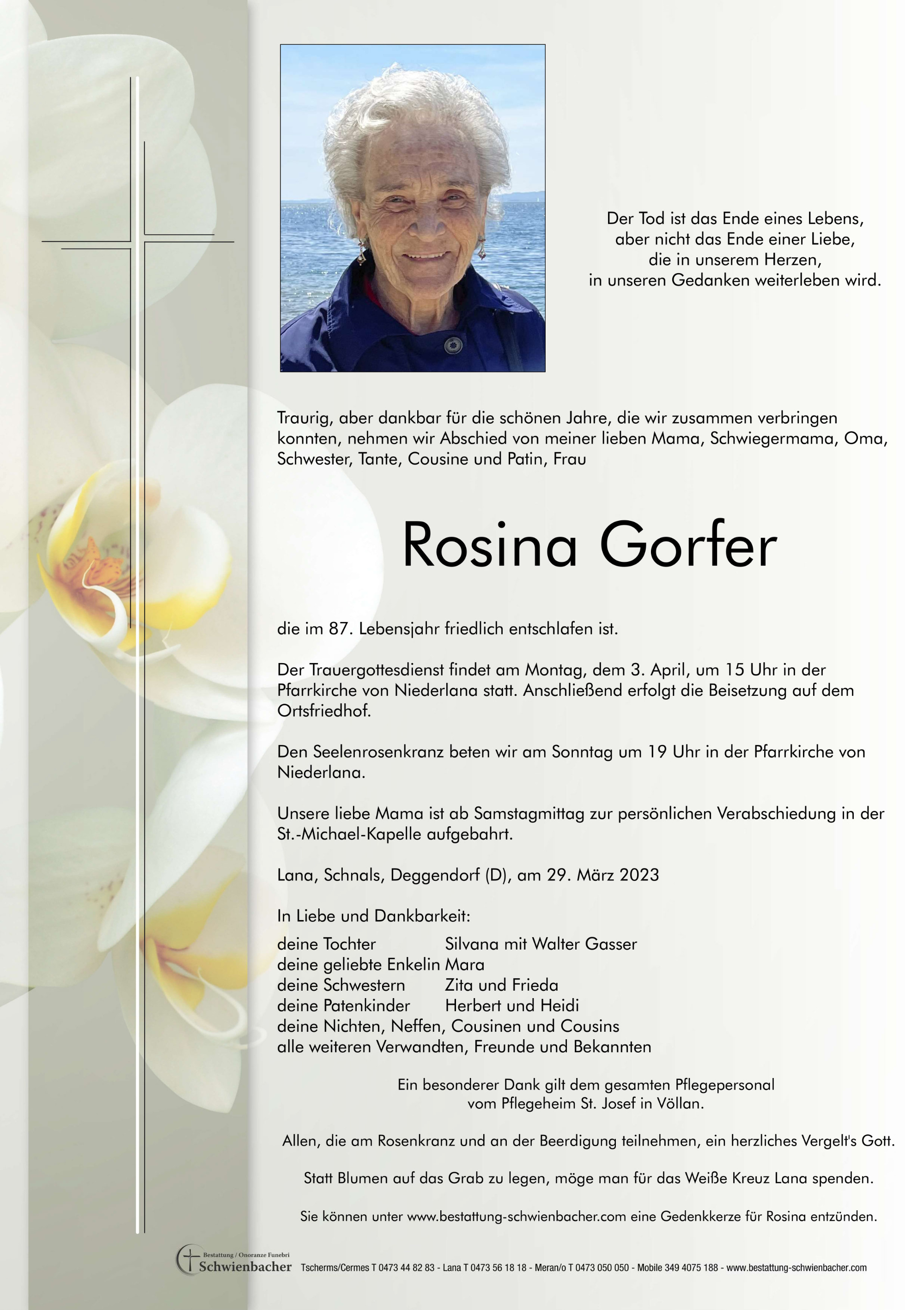 Parte: Rosina Gorfer 