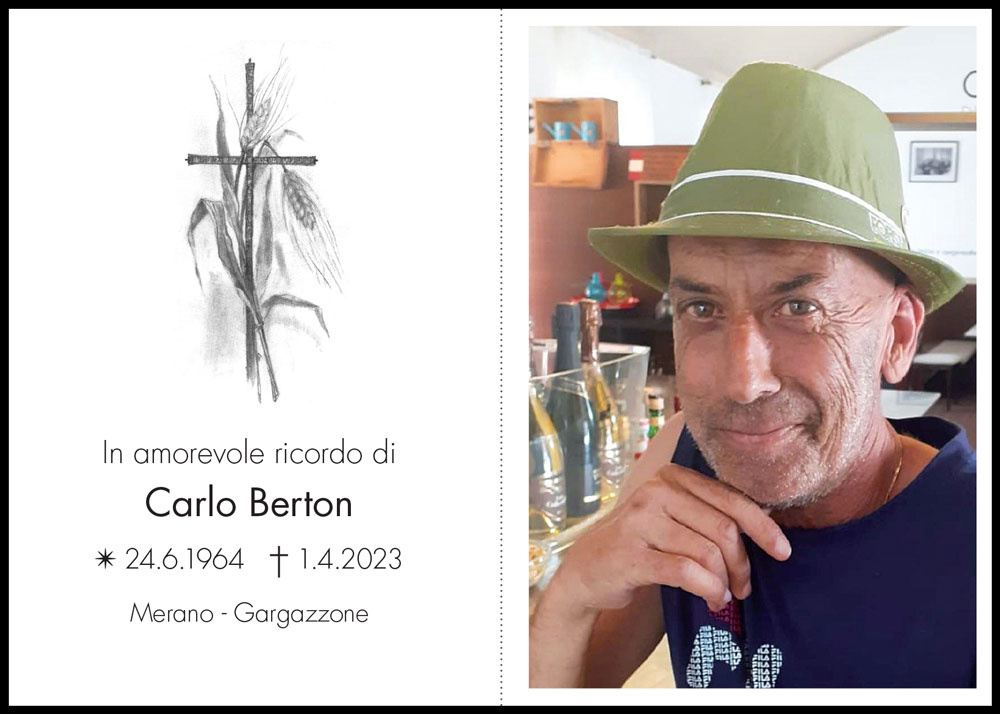 Sterbebild: Carlo Berton