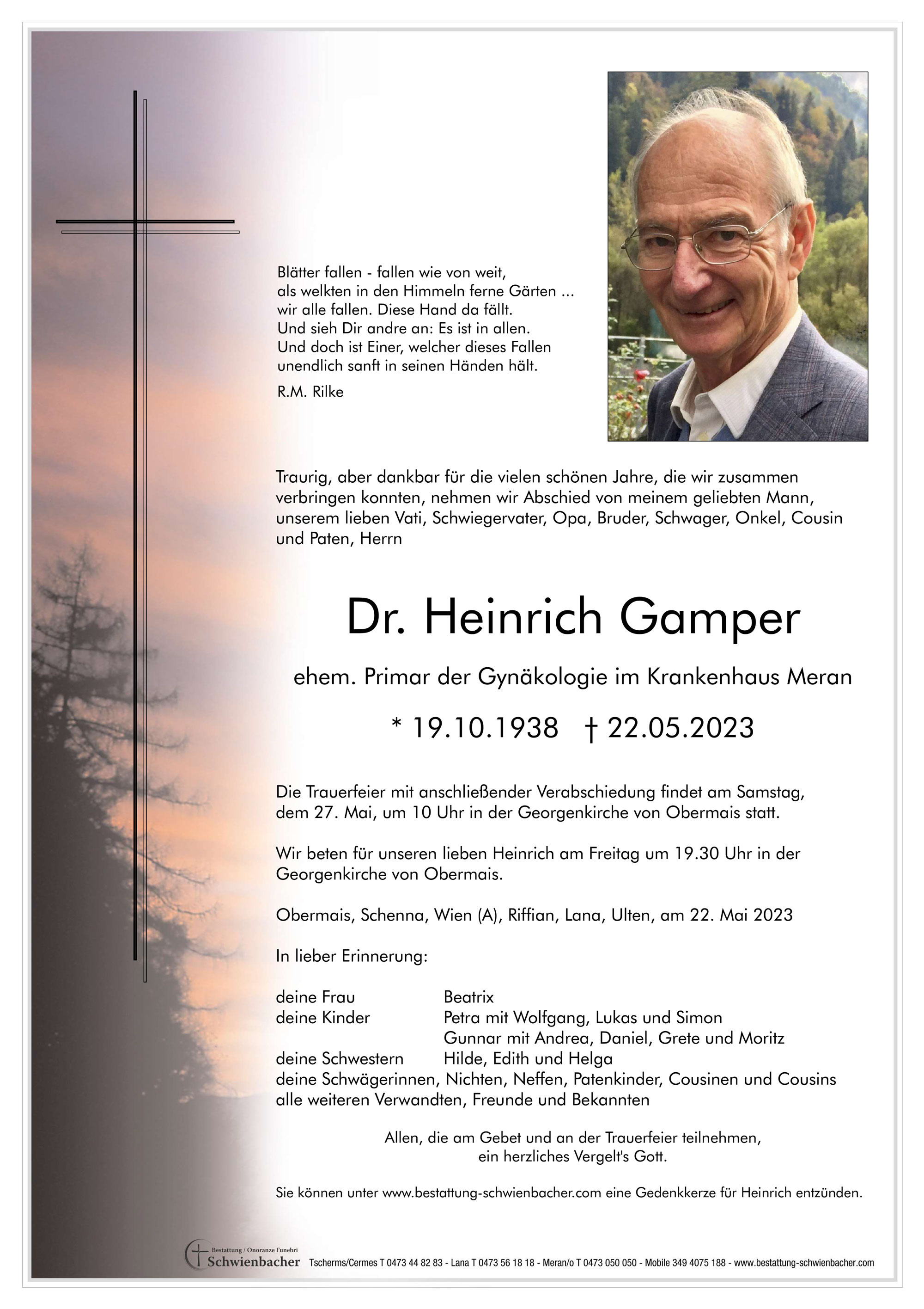 Parte: Dr. Heinrich Gamper 