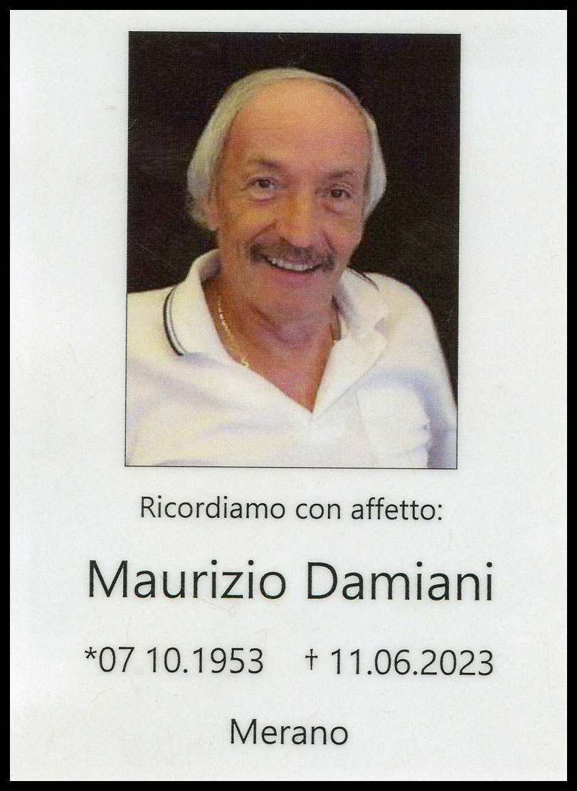 Sterbebild: Maurizio Damiani