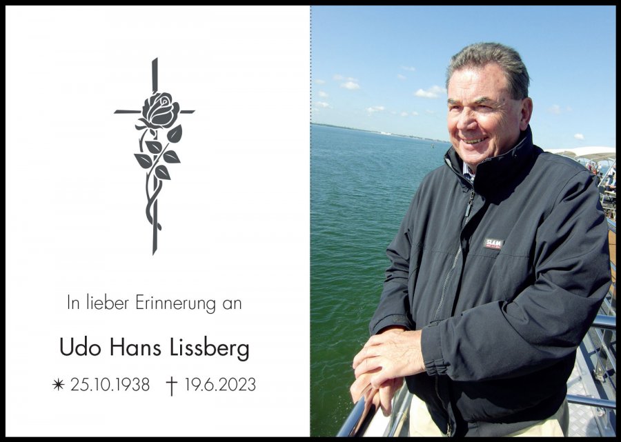 Sterbebild: Udo Hans Lissberg