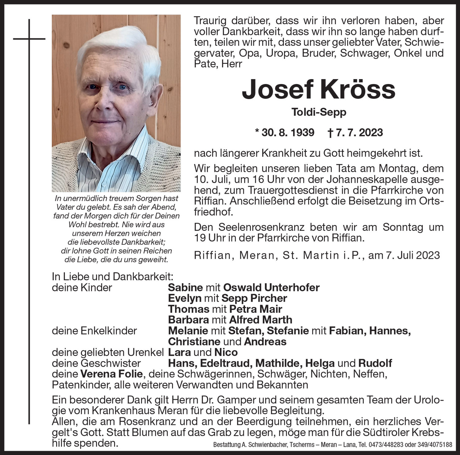 Medien: Josef Kröss