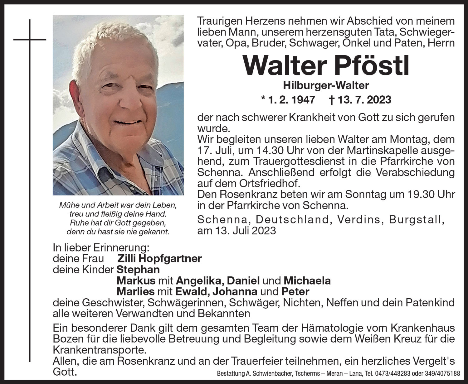Medien: Walter Pföstl