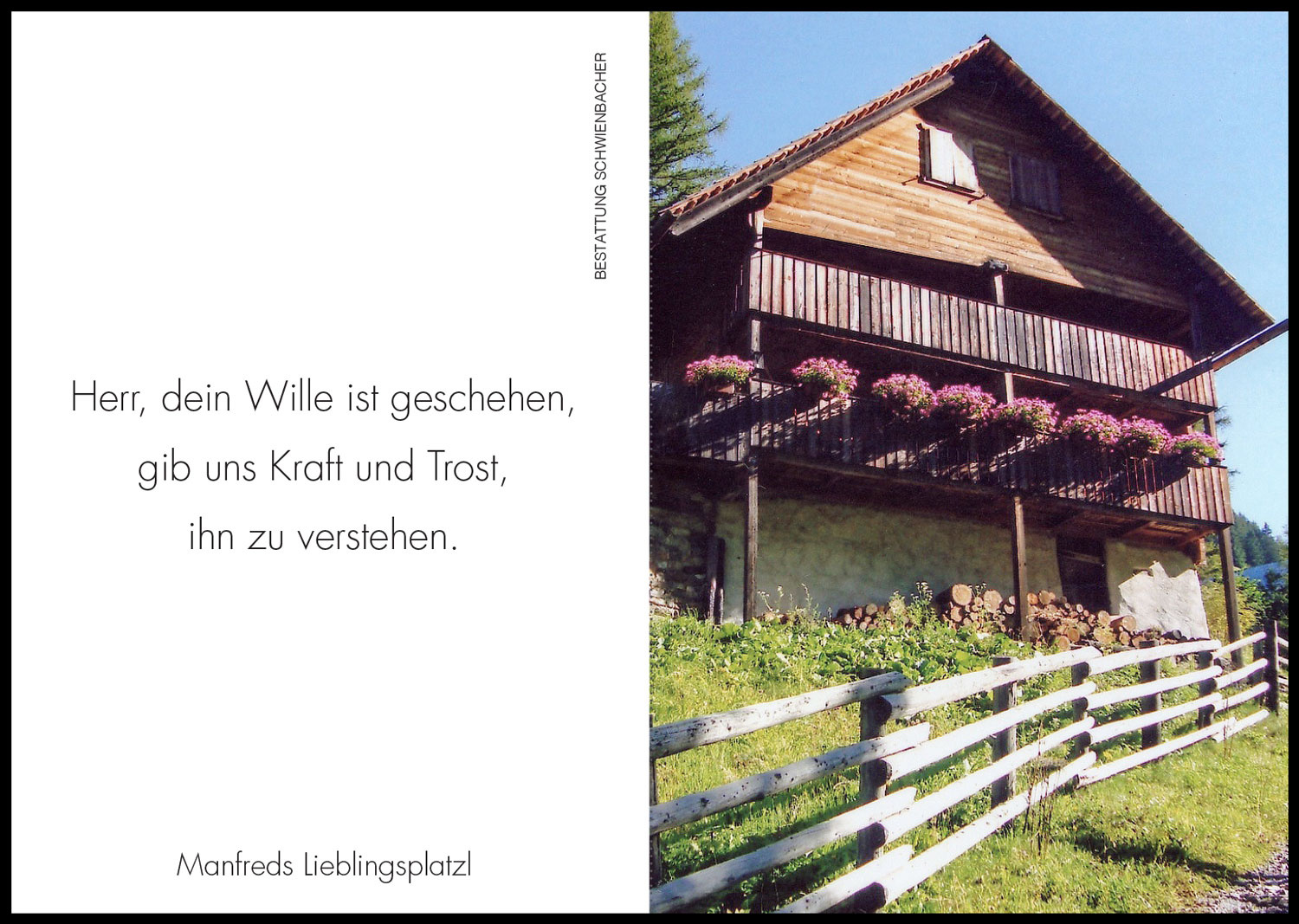 Sterbebild: Manfred Wöll