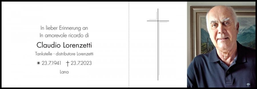 Sterbebild: Claudio Lorenzetti