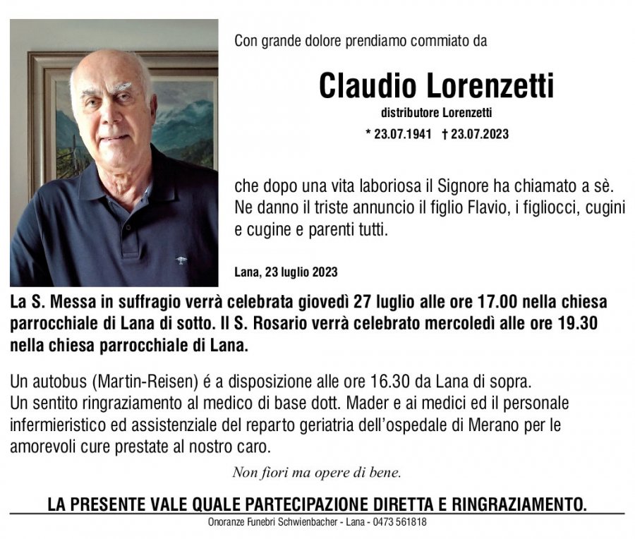 Medien: Claudio Lorenzetti