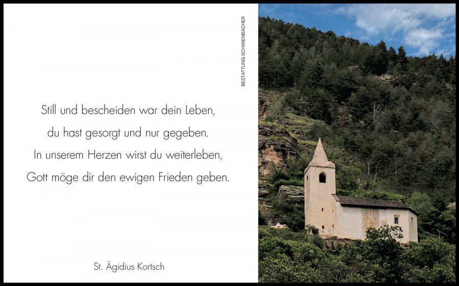 Sterbebild: Klara Ganthaler geb. Gruber