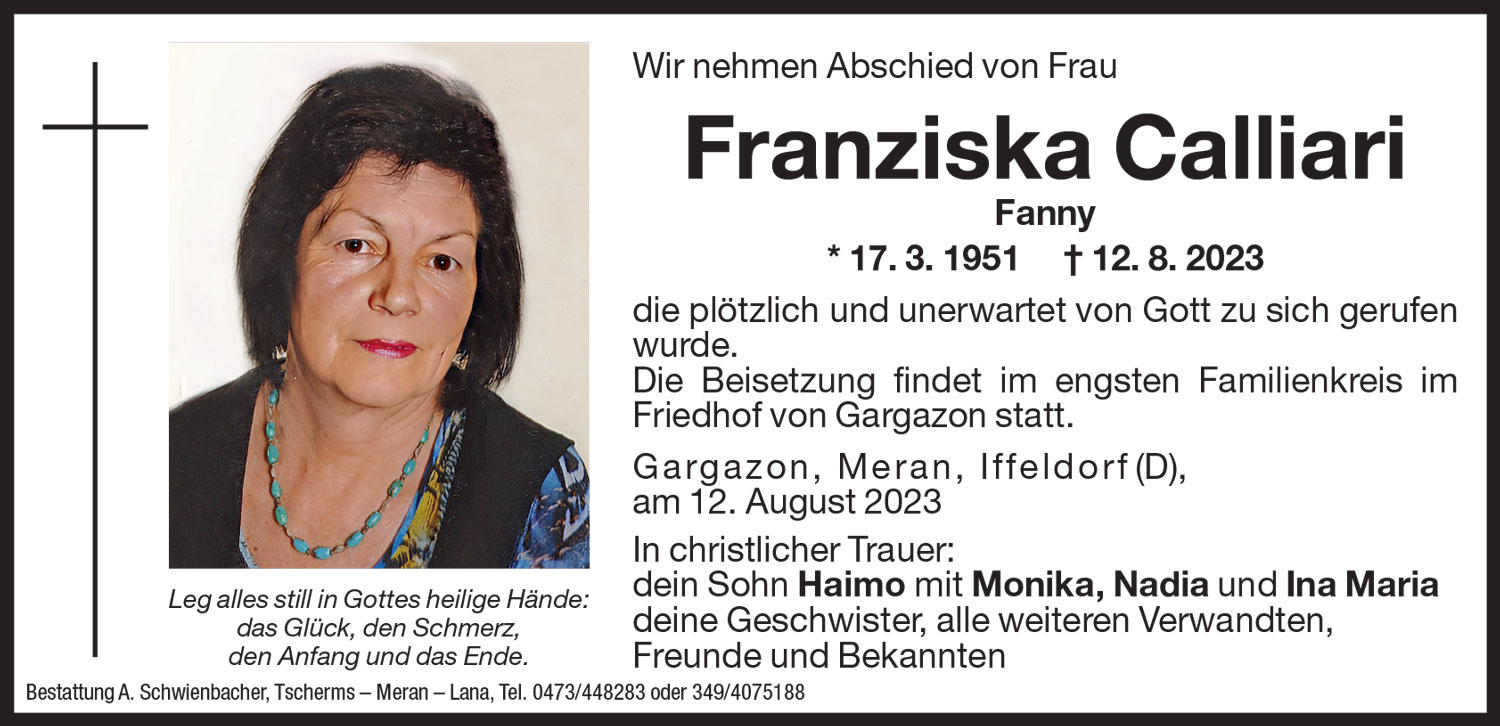 Medien: Franziska Calliari