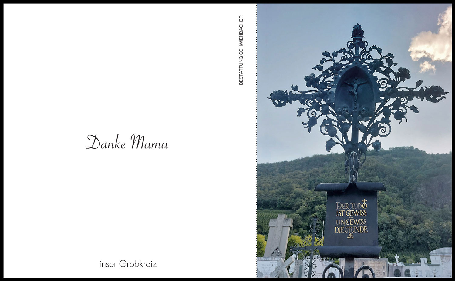 Sterbebild: Carolina Wwe. Nock geb. Geiser