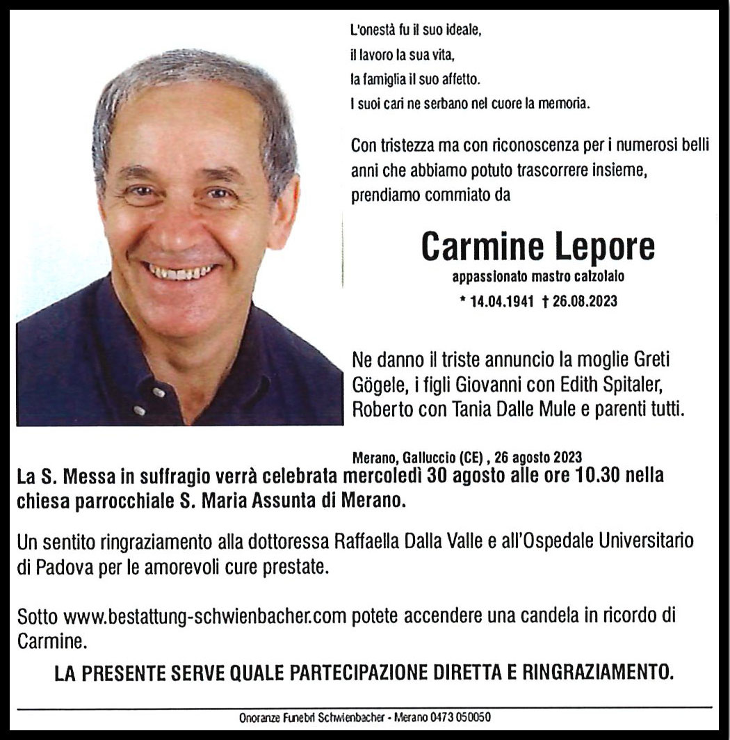Medien: Carmine Lepore